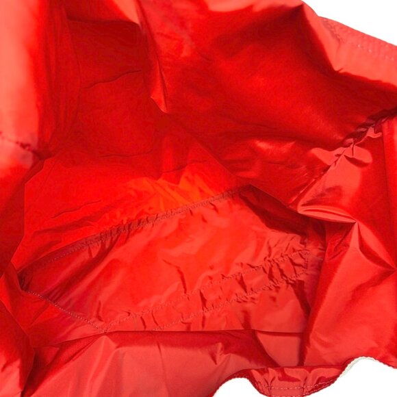 PRADA Vintage Triangle Logo Lip Print Shopping Tote Bag Pouch White Red [106202] - Picture 9 of 16